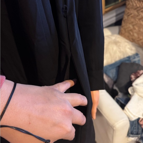 Banana Republic Black Tiered Long Sleeve Dress - Picture 9 of 11